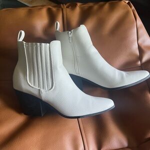 White cowboy booties